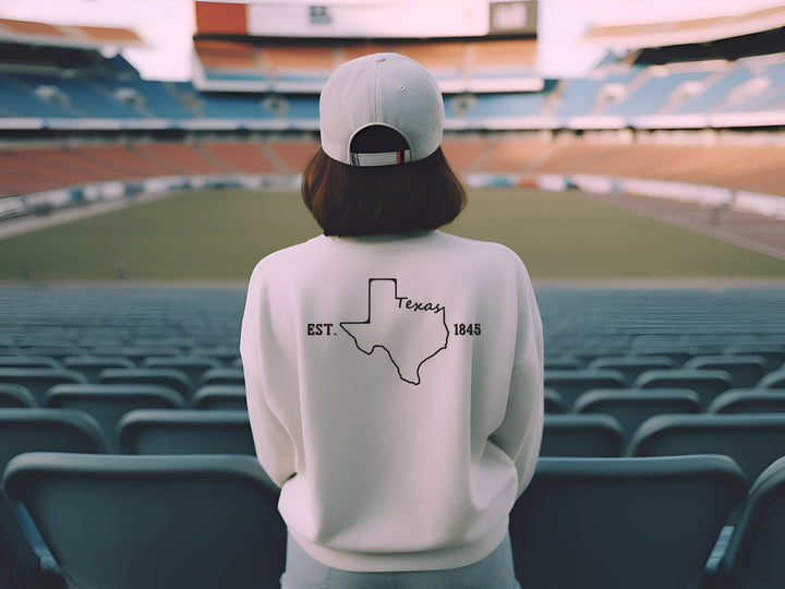 Texas Map Est 1845 Dtf Transfers,Texas State Map Dtf Transfers
