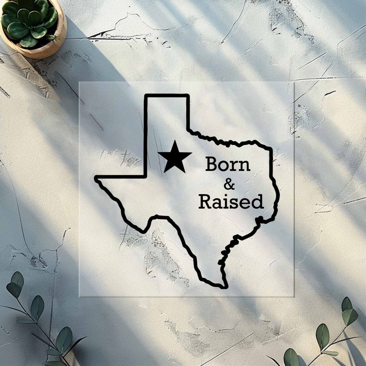 Texas Born and Raised Dtf Transfers,Texas State Map Dtf Transfers
