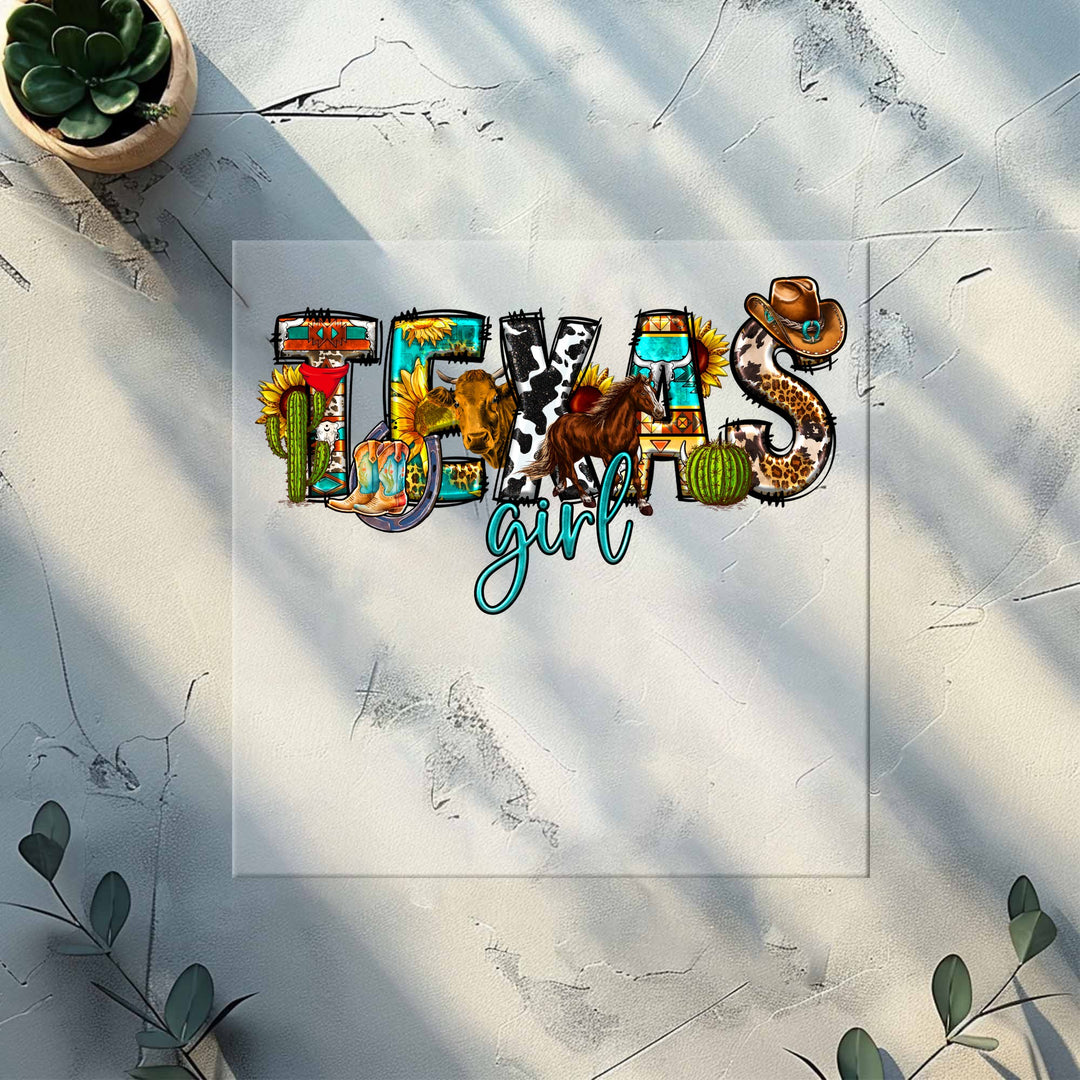 Texas Girl Dtf Transfer, Vintage Texas Dtf Transfer, Texas Fan Dtf Transfer