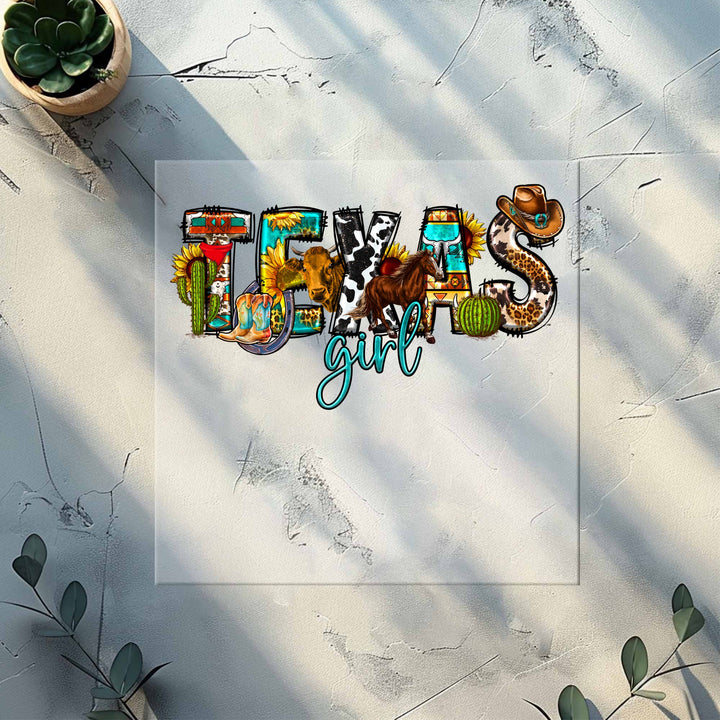 Texas Girl Dtf Transfer, Vintage Texas Dtf Transfer, Texas Fan Dtf Transfer