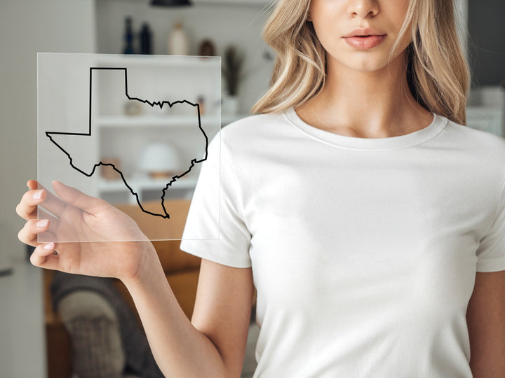 Texas Map Dtf Transfers, Texas State Dtf Transfers
