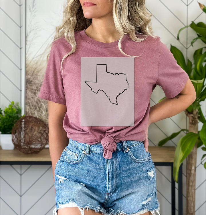 Texas Map Dtf Transfers, Texas State Dtf Transfers