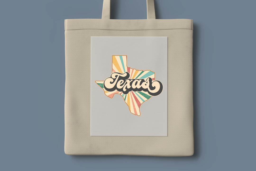 Texas Retro Dtf Transfer, Vintage Texas Dtf Transfer