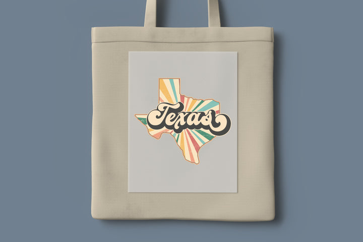 Texas Retro Dtf Transfer, Vintage Texas Dtf Transfer