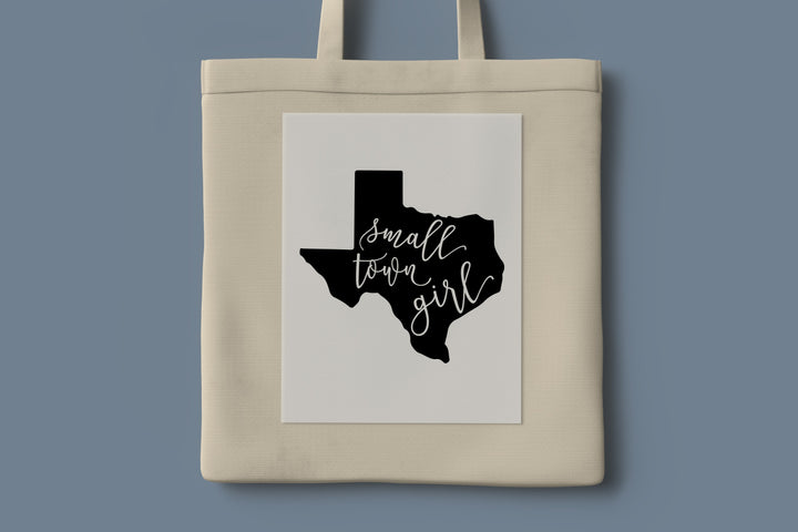 Texas Small Town Girl Dtf Transfers ,Texas Map Dtf Transfers
