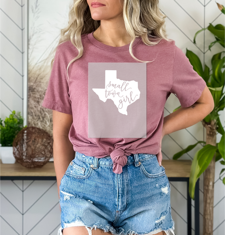 Texas Small Town Girl Dtf Transfers ,Texas Map Dtf Transfers