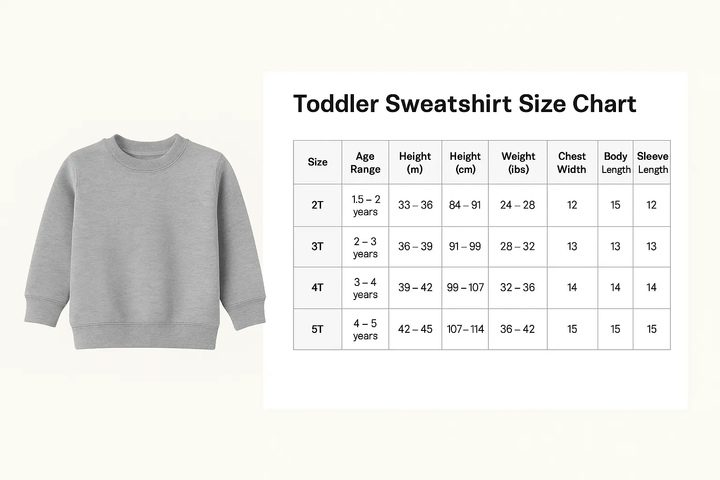 Bonita Cotton Soft Style Blank Toddler Size Sweatshirt