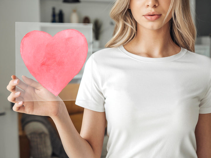 Watercolor Heart DTF Transfer, Valentines Day Teacher DTF Transfer