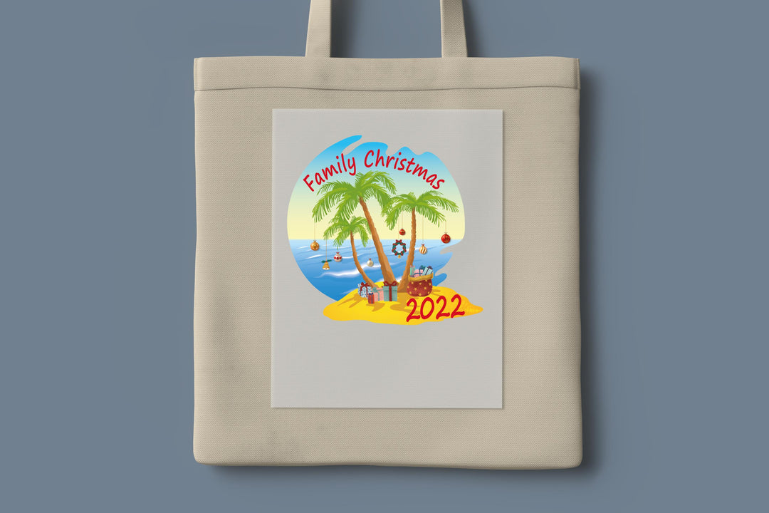 Family Christmas Sea Sand Sun 2025 DTF Transfers, Ready to Press Transfers