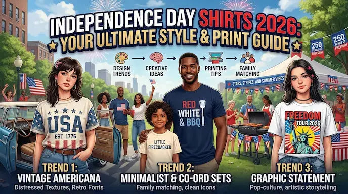 Independence Day Shirts 2026 : America's 250th Anniversary Design Trends & Printing Guide for Katy & Houston