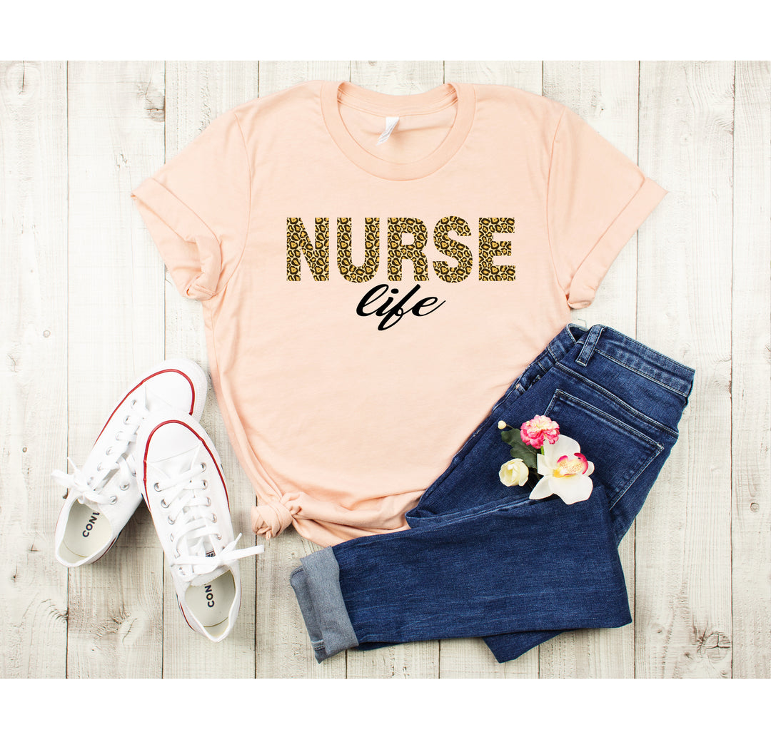 Leopard Nurse Shirt - Future Nurse Gift & Nursing School Tee for Women