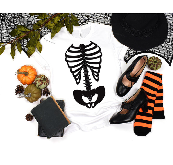 Skeleton Bones Rib Cage Shirt – Halloween Costume & Party Tee