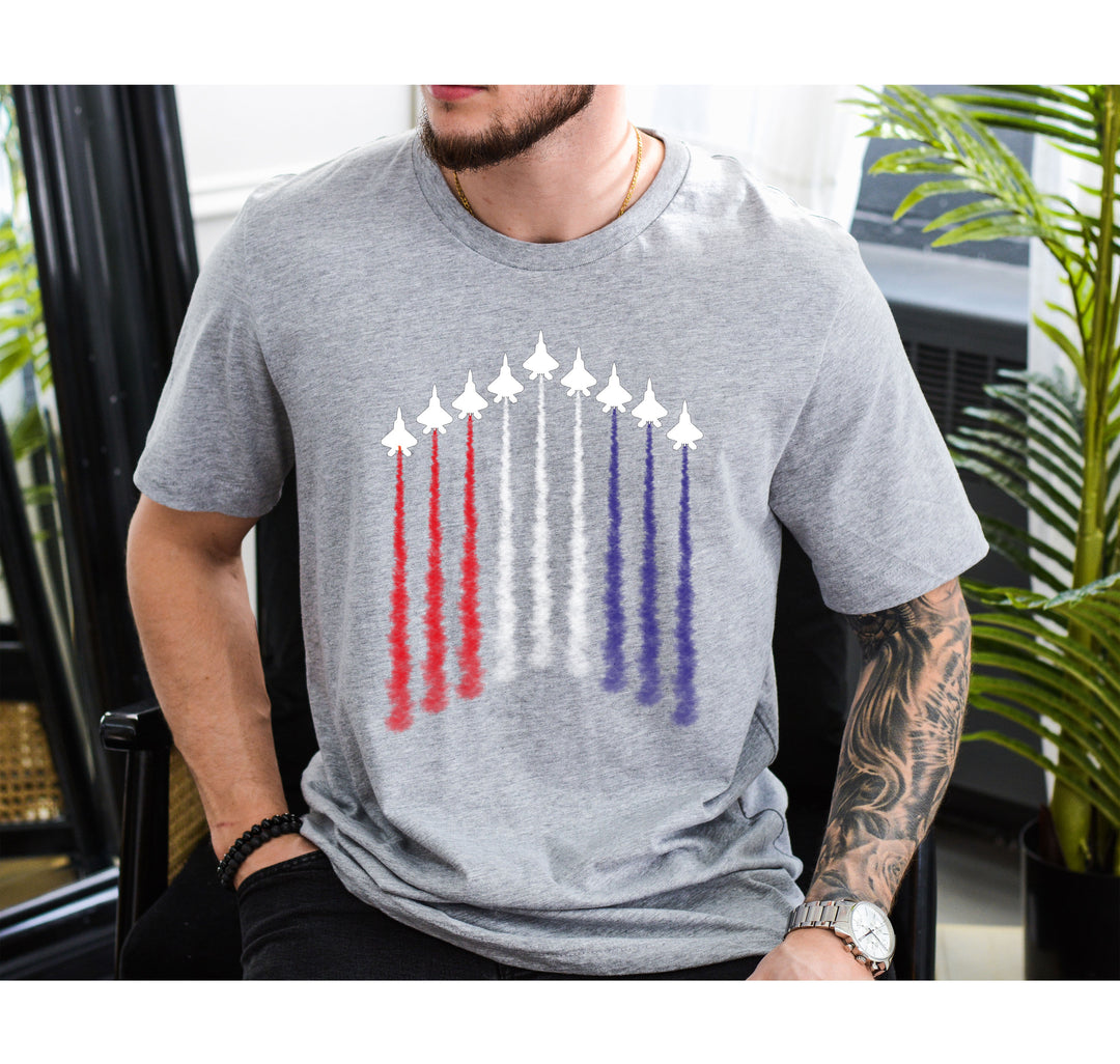 Air Force Shirt - Red, White & Blue Patriotic Tee for 4th of July & Memorial Day