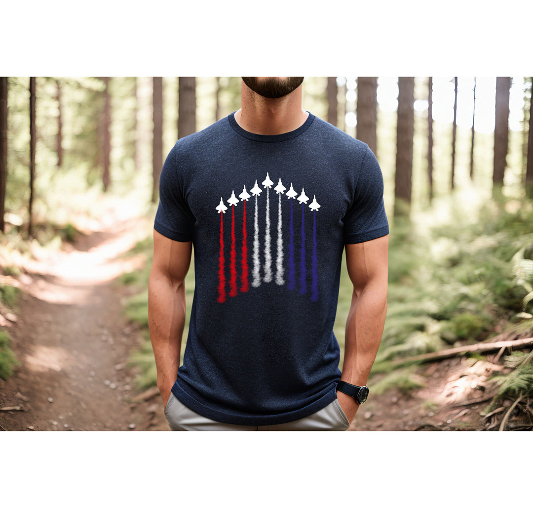 Air Force Shirt - Red, White & Blue Patriotic Tee for 4th of July & Memorial Day