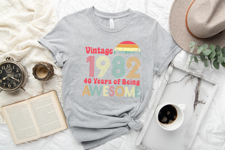 1982 Vintage 42nd Birthday Shirt - 42 Years of Being Awesome Tee