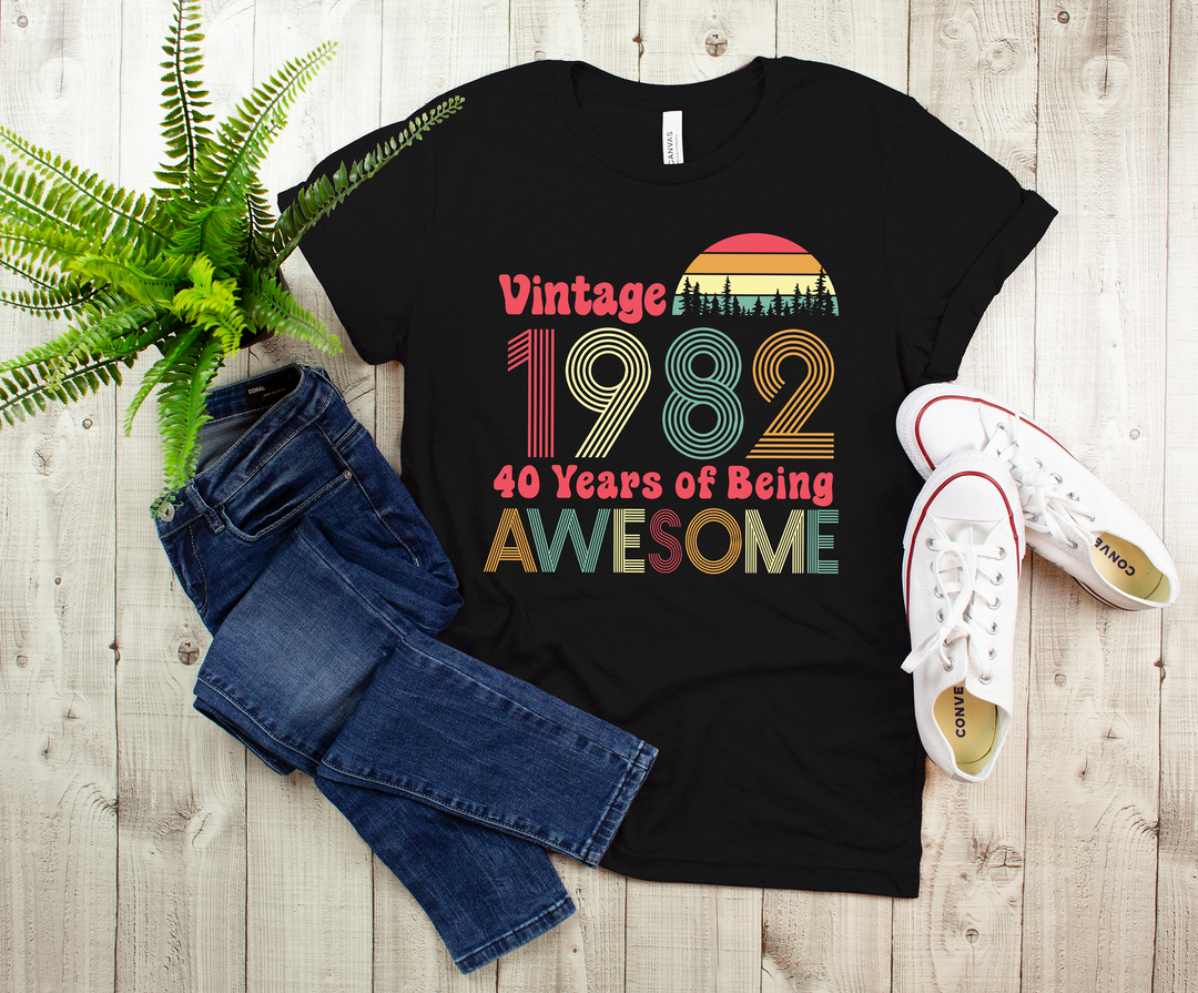 1982 Vintage 42nd Birthday Shirt - 42 Years of Being Awesome Tee