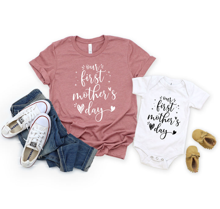 Our First Mother's Day Shirt - Matching Mommy & Me Outfit Gift