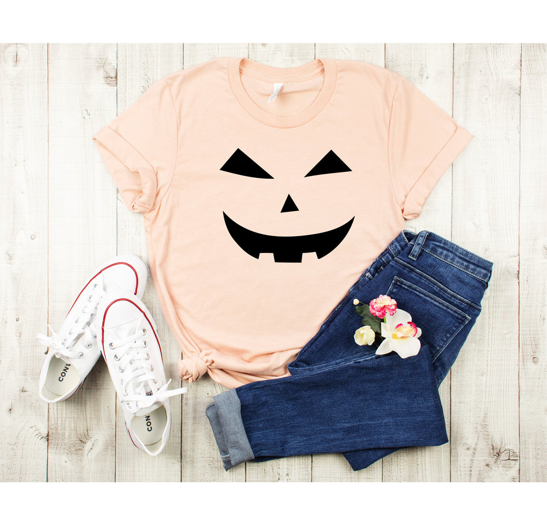 Halloween Pumpkin Shirt – Cute Jack-O-Lantern Tee for Women & Moms