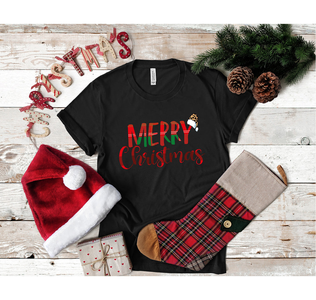 Merry Christmas Buffalo Plaid Shirt | Spooky Family Holiday Tee