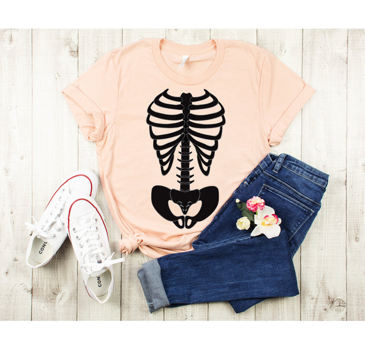 Skeleton Bones Rib Cage Shirt – Halloween Costume & Party Tee