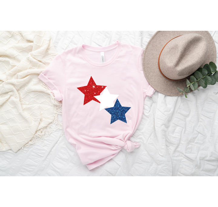 Star Colorly 4th of July Shirt - Red, White & Blue Independence Day Tee