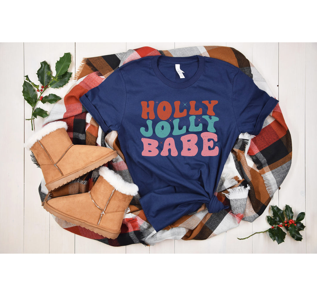 Holly Jolly Babe Shirt | Retro Vintage Christmas Tee