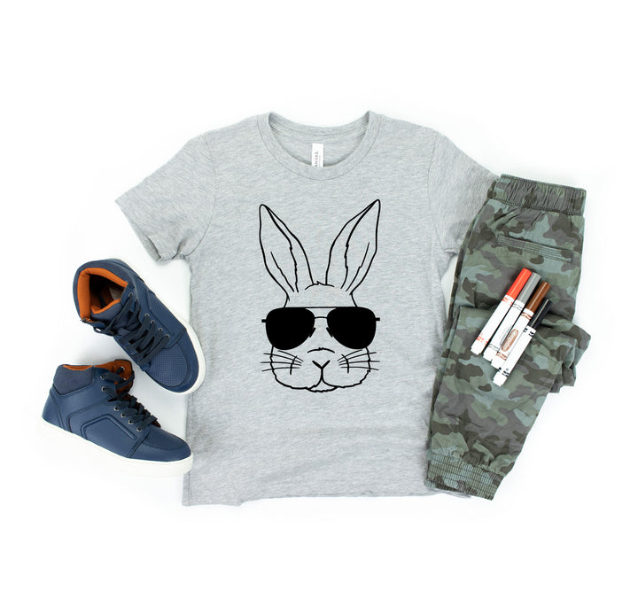 Easter Bunny Shirt - Sunglasses Raglan & Peeps Kids Tee