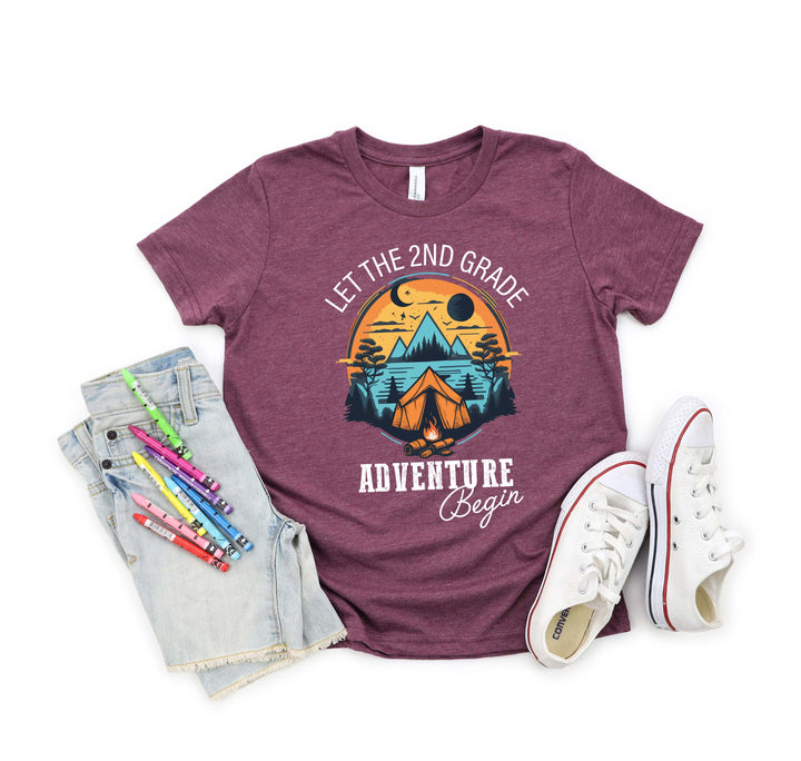 Let the 2nd Grade Adventure Begin Shirt - Back to School & Teacher Tee