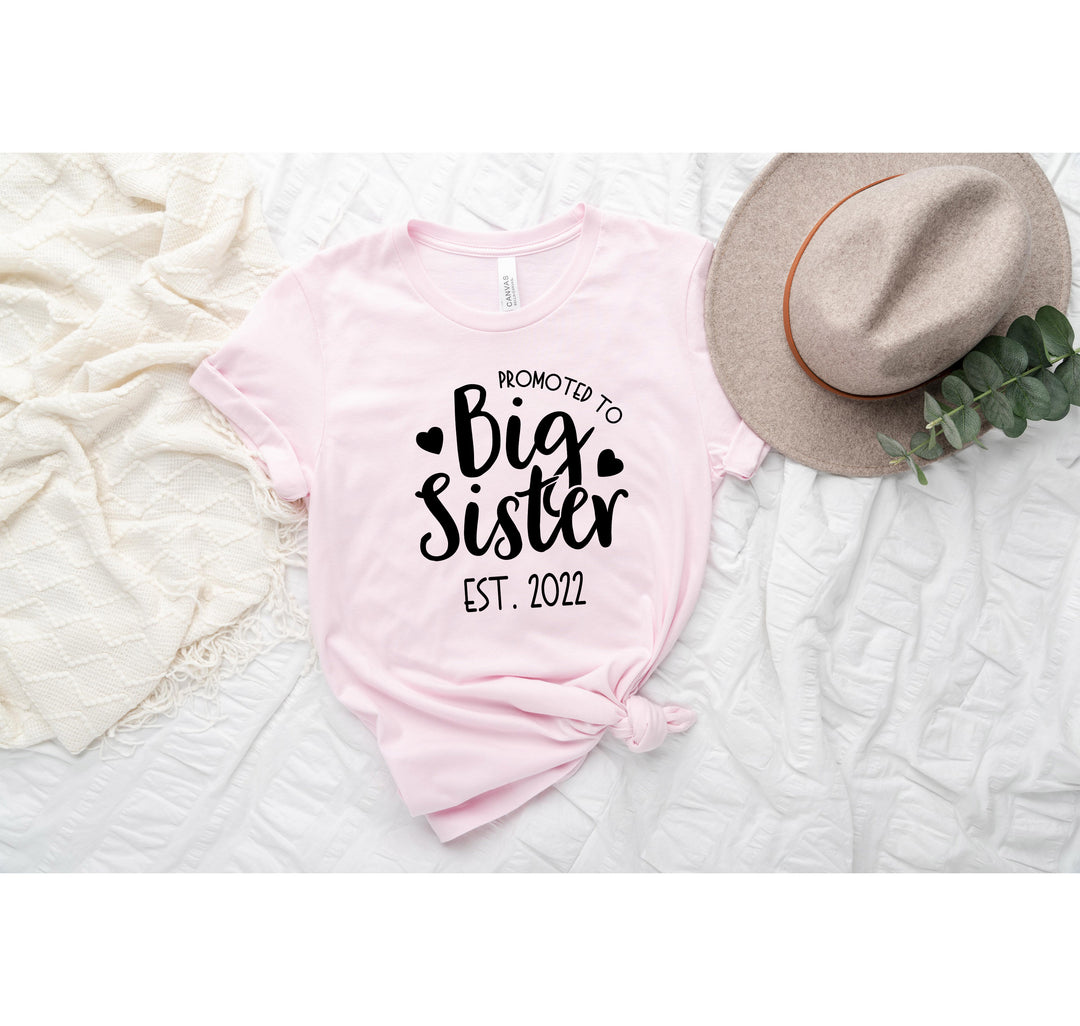 Promoted to Big Sister Shirt - Toddler & Kids Baby Announcement Tee