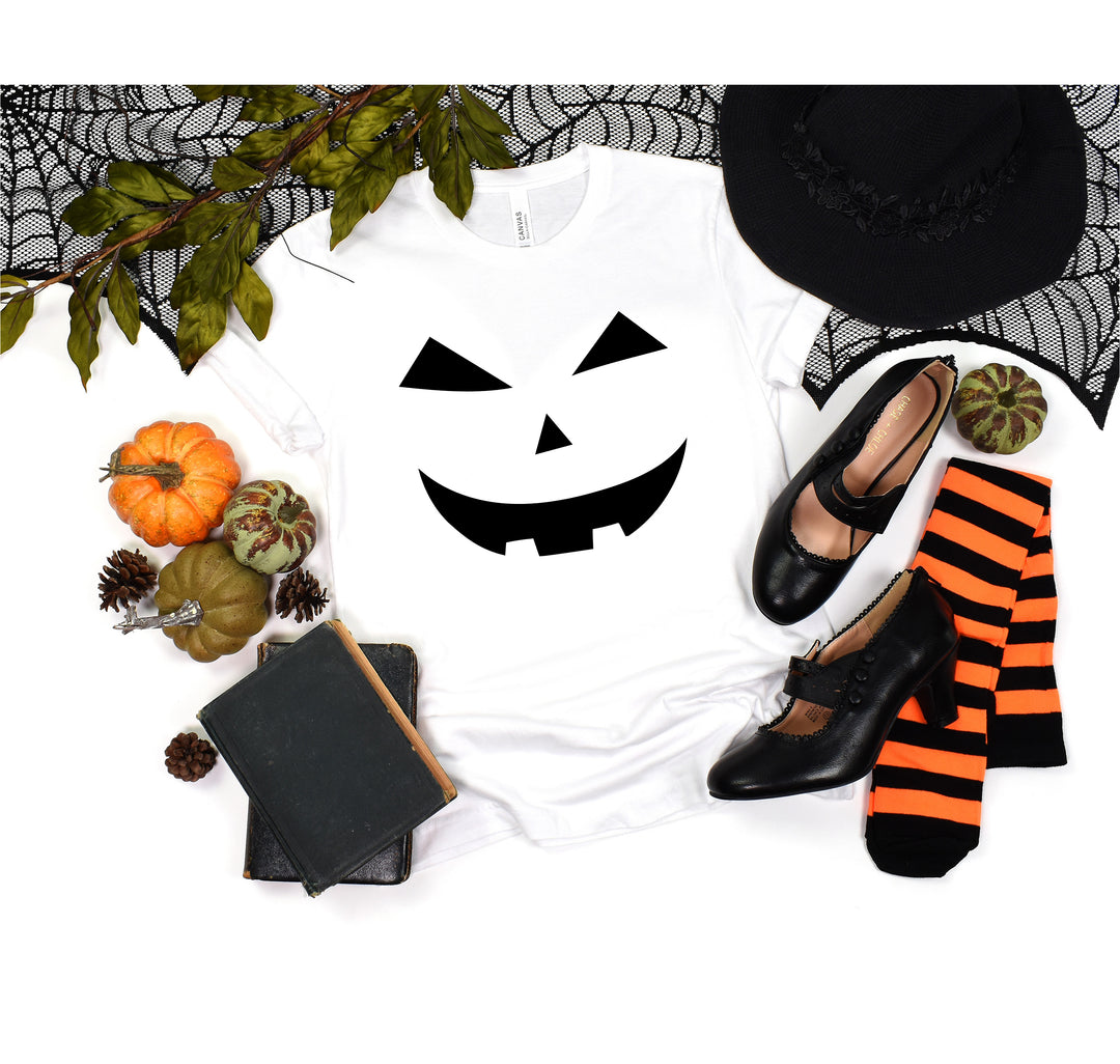 Halloween Pumpkin Shirt – Cute Jack-O-Lantern Tee for Women & Moms