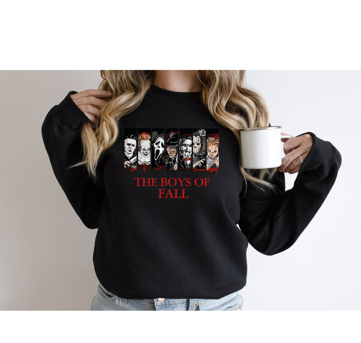 Horror Movies Sweatshirt - Spooky Boys of Fall & Serial Killer Tee