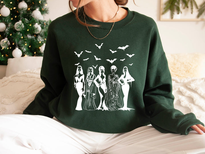 Spooky Squad Sweatshirt - Halloween Horror & Fall Design for Women