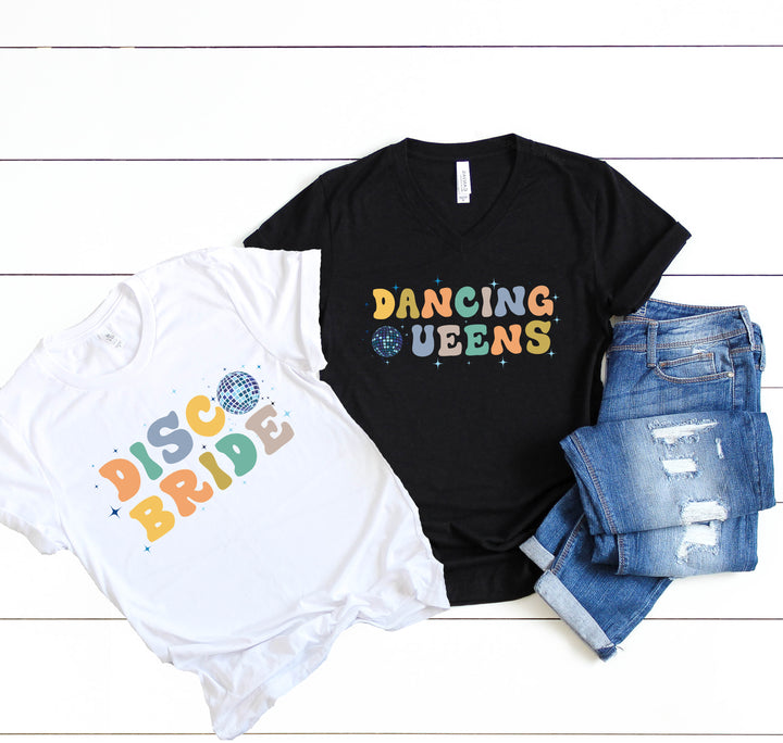 Disco Bachelorette Party Shirts - 90s Bride Squad & Crew Tees