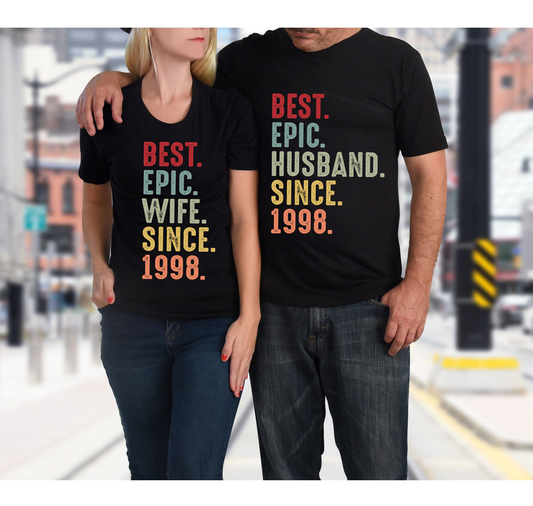 Just Married Shirt - Personalized 25th Wedding Anniversary Gift Tee