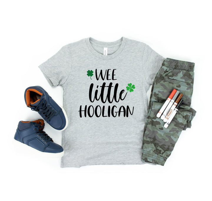 Wee Little Hooligan Kids Toddler Shirt | St. Patrick's Day Toddler Baseball Shirt