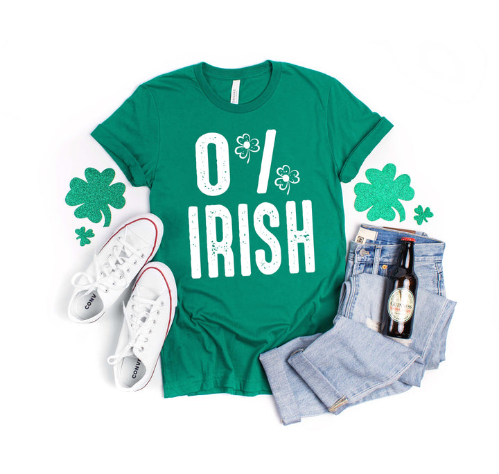 St. Patrick's Day 0% Irish Shirt - Funny Shamrock Tee for Men & Women