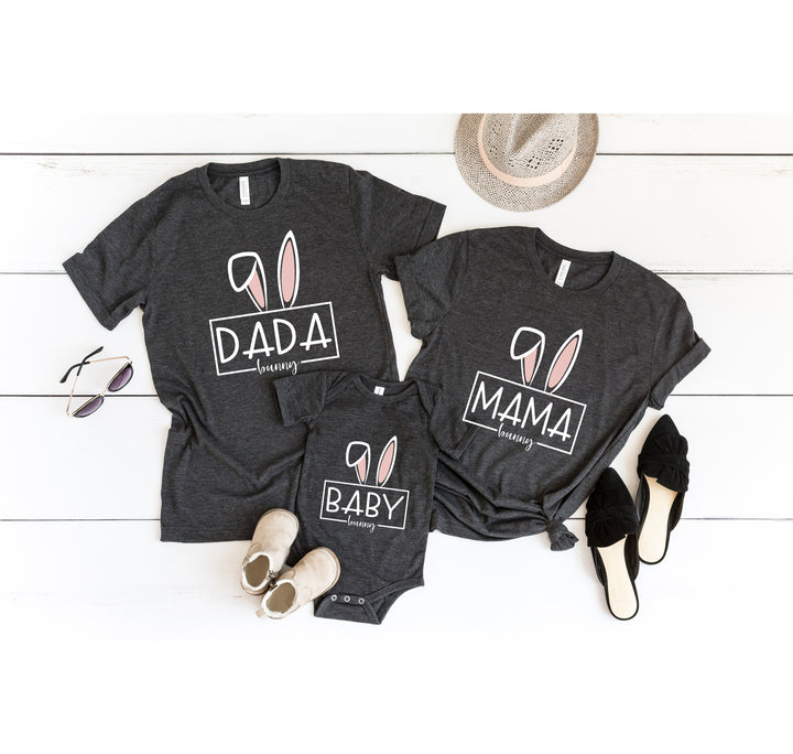 Custom Matching Easter Outfits - Family Bunny Shirts for Mama, Dada, & Kids