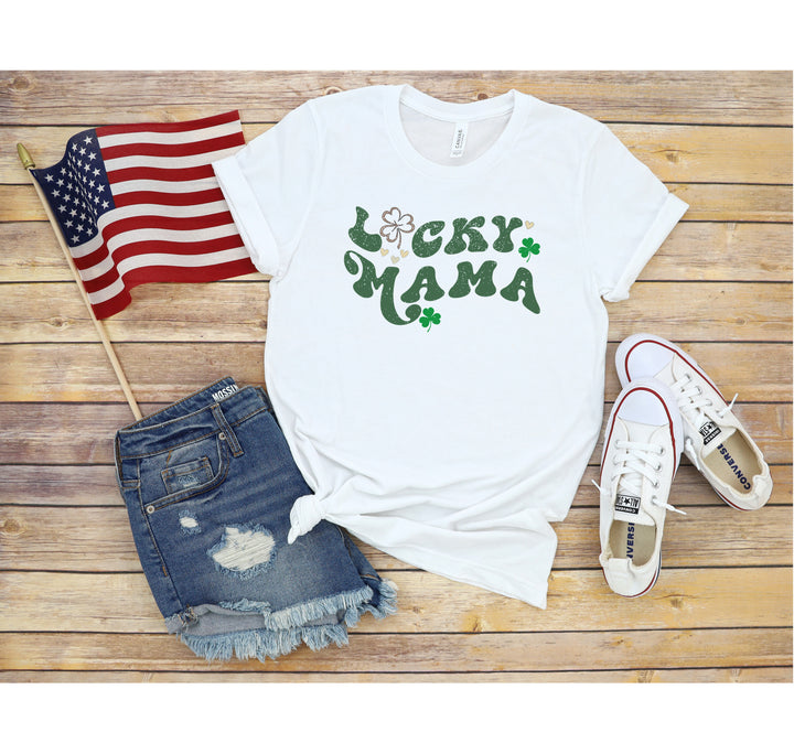 Lucky Mama Shirt | Retro Vintage St. Patrick's Day Shirt