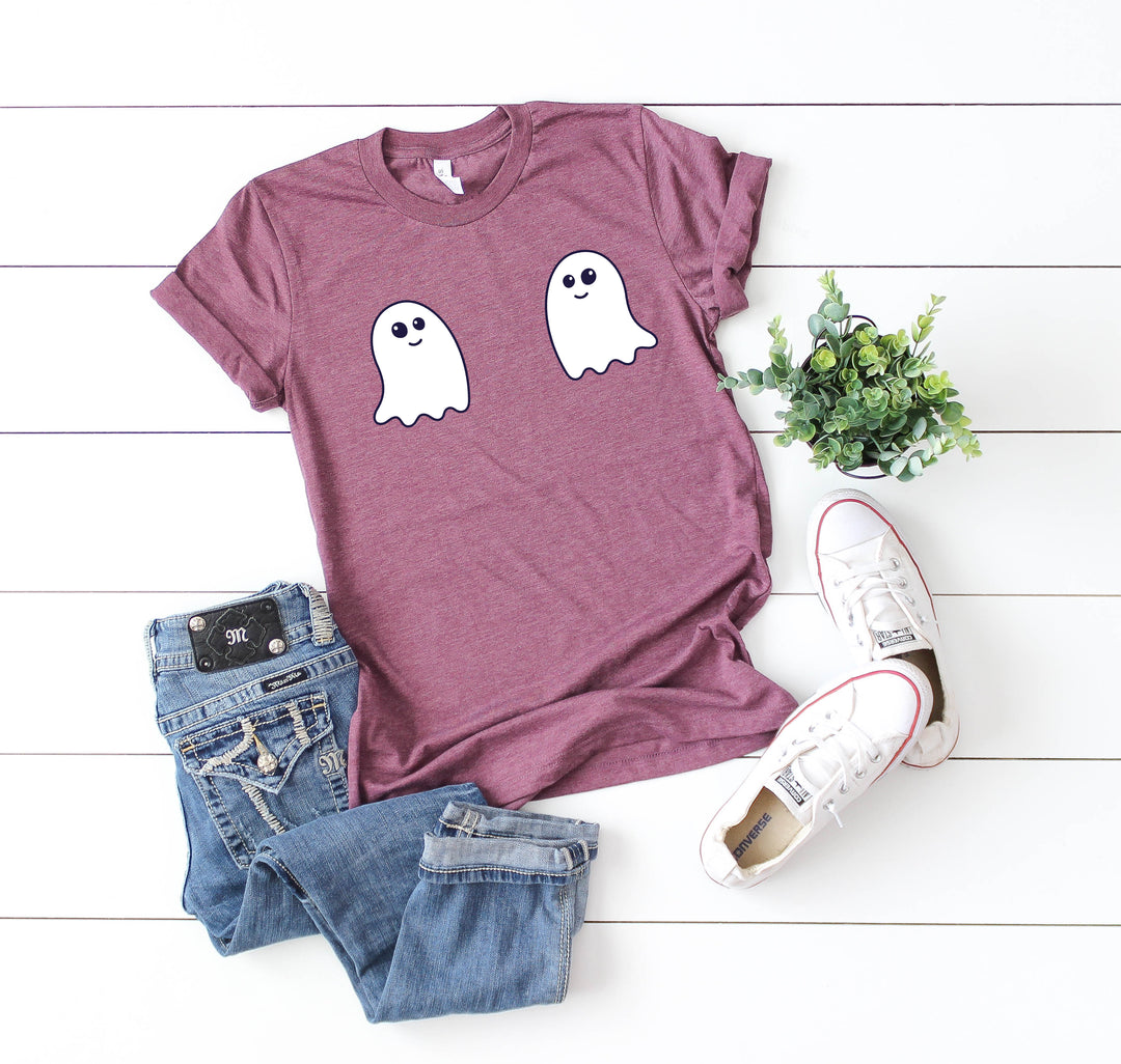 Ghost Boobs Unisex Tee | Funny Boo-Bies Halloween Graphic Vintage Shirt