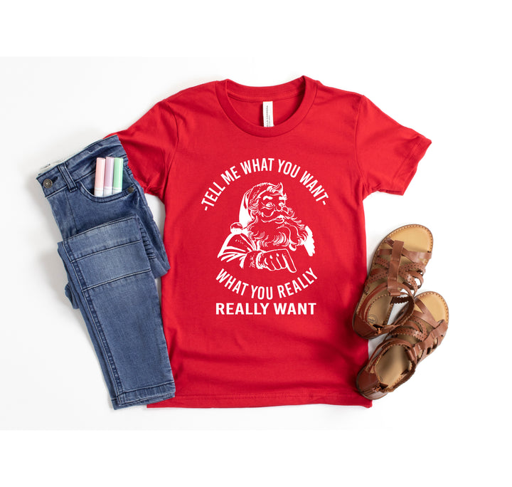 Santa Shirt | Tell Me What You Want Funny Christmas Tee