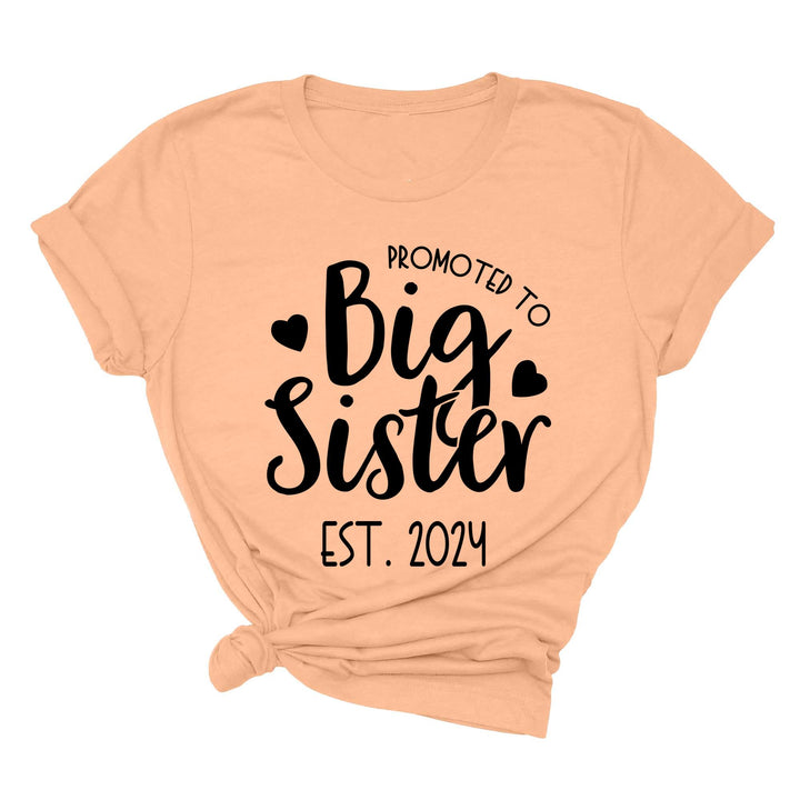 Promoted to Big Sister Shirt - Toddler & Kids Baby Announcement Tee