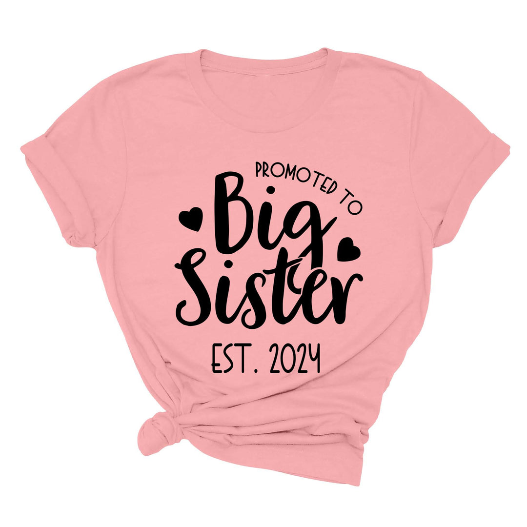 Promoted to Big Sister Shirt - Toddler & Kids Baby Announcement Tee