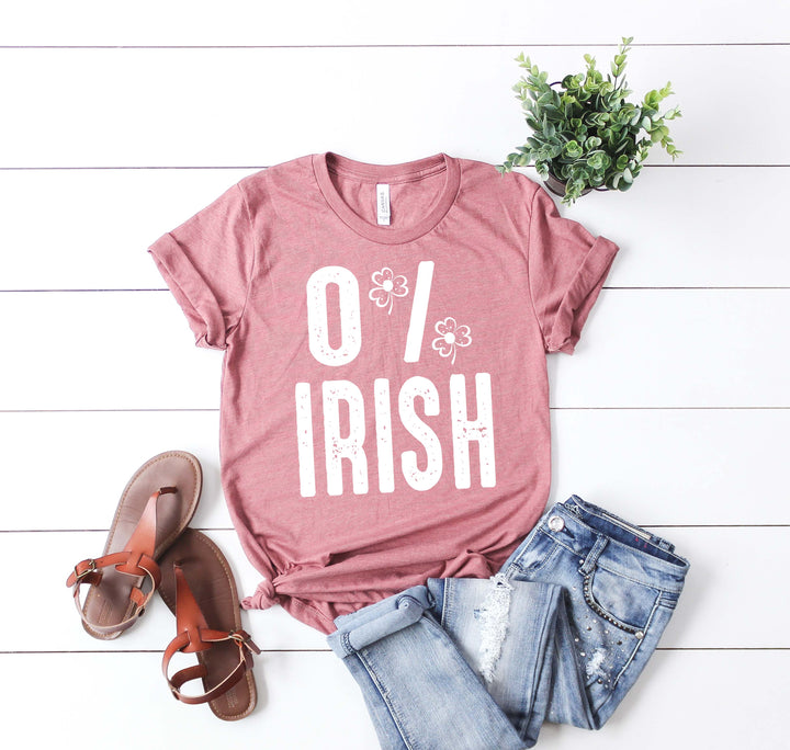 St. Patrick's Day 0% Irish Shirt - Funny Shamrock Tee for Men & Women