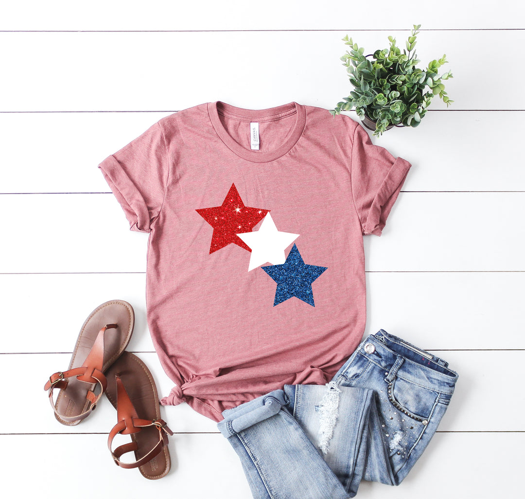 Star Colorly 4th of July Shirt - Red, White & Blue Independence Day Tee