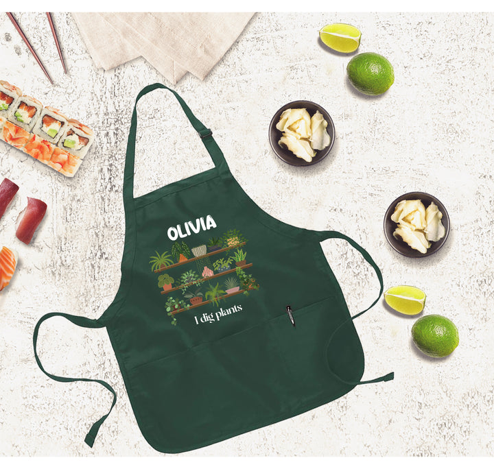 Personalized Gardening Apron - Custom Gift for Plant Lovers