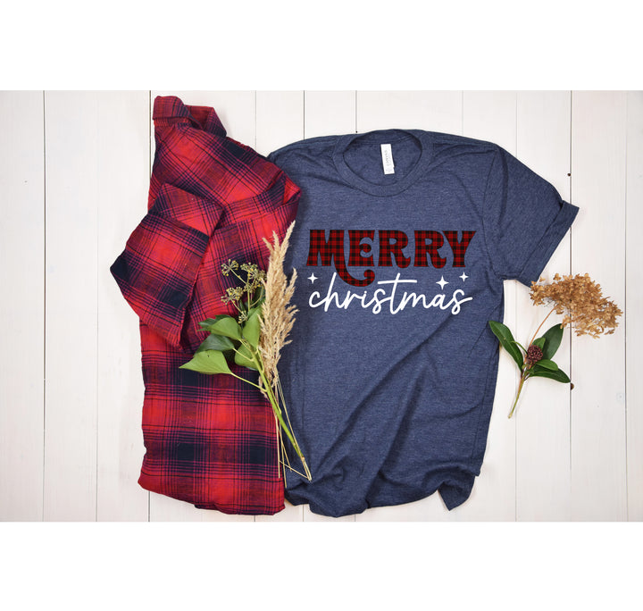 Merry Christmas Buffalo Plaid Shirt | Christmas Family Shirt | Christmas Love Shirt