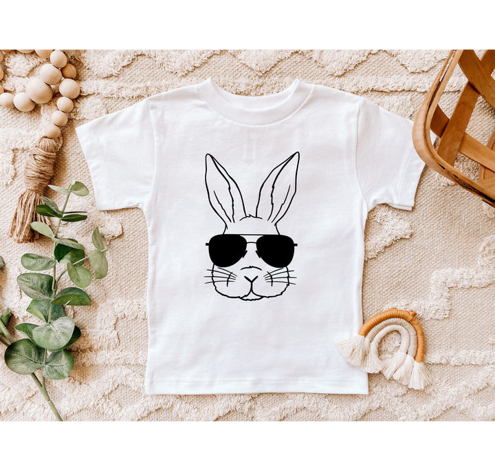 Easter Bunny Shirt - Sunglasses Raglan & Peeps Kids Tee