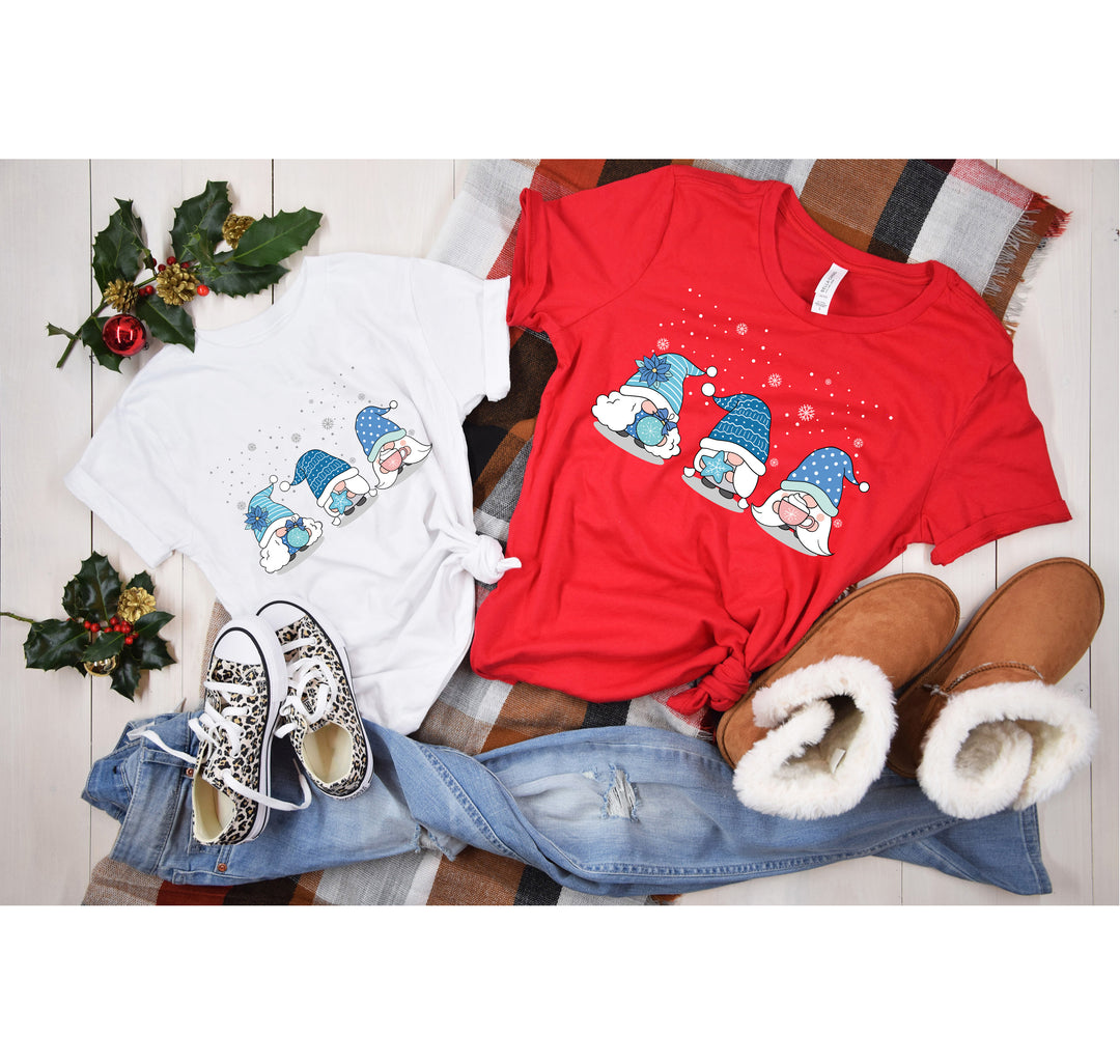 Cute Gnomes Christmas T-Shirt | Ho Ho Ho Holiday Tee