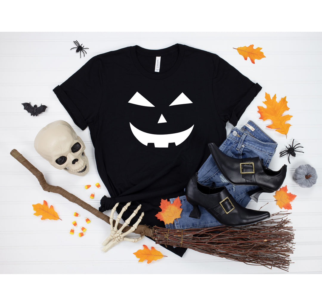 Halloween Pumpkin Shirt – Cute Jack-O-Lantern Tee for Women & Moms