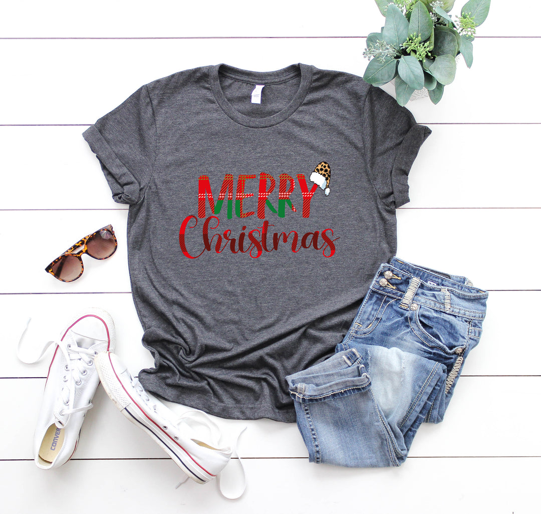 Merry Christmas Buffalo Plaid Shirt | Spooky Family Holiday Tee